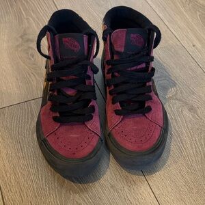 Vans Maroon and Black Skate Shoes